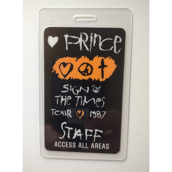 Prince Sign O The Times UNUSED Backstage Pass Original 1987 Funk Soul Pop Rock - Picture 1 of 2